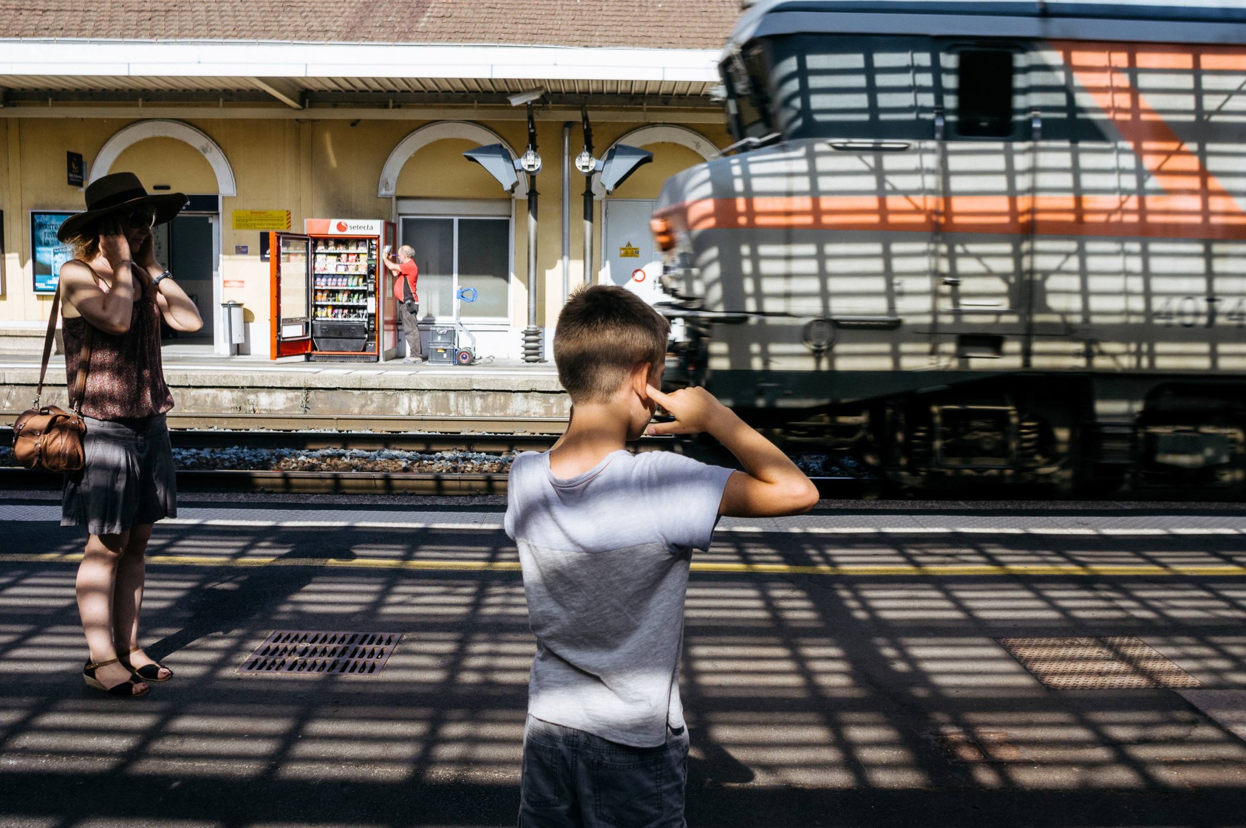 L’arrivée du train en gare de Montélimar par Pierre Montant